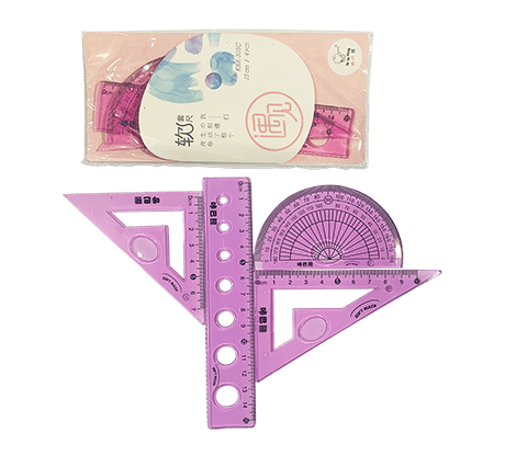 Geometry Ruler Set (Pink)